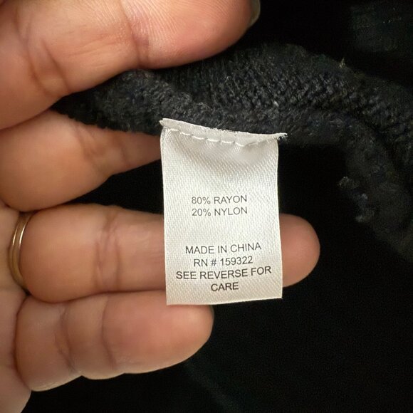 Aqua X Kerri Rosenthal Black Multicolor Rhinestone Hearts Cardigan Sweater XS - Picture 5 of 5